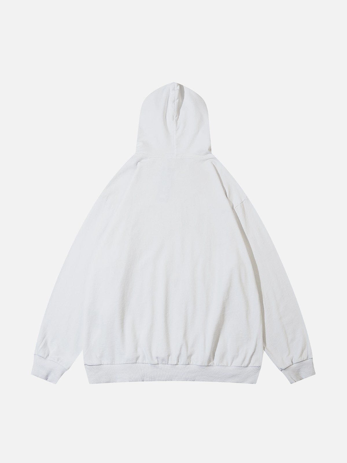 SheHori - Patchwork Print Tooth Washed Hoodie