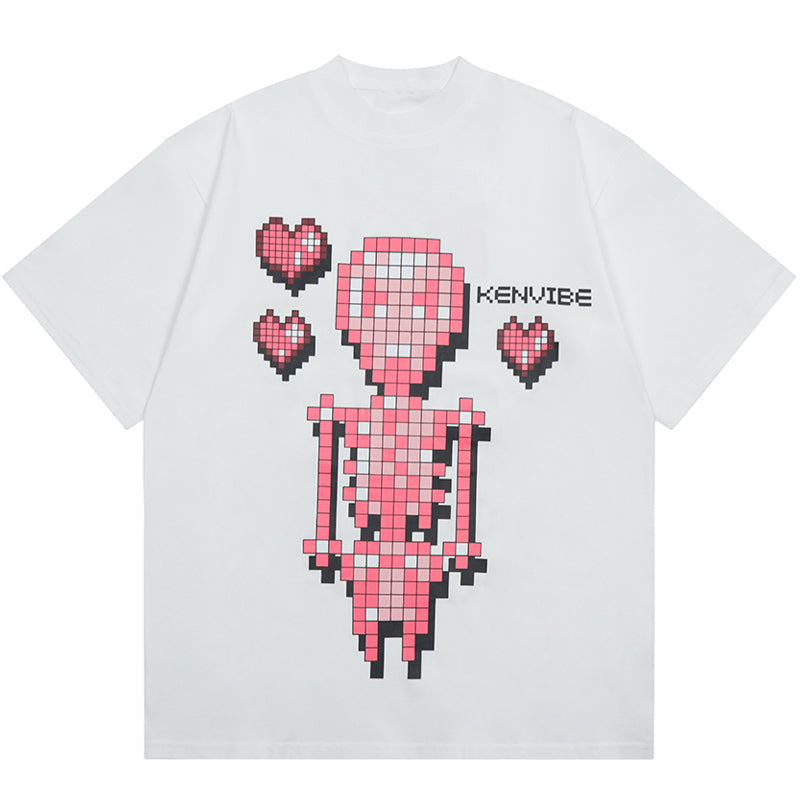SheHori - Summer T-shirt Skeleton Mosaic SheHori