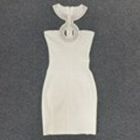 SheHori - Sexy Backless Halter Sequined Diamonds Sparkly Mini Dress SheHori