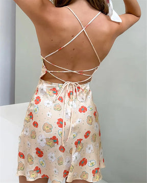 SheHori - Spaghetti Strap Mini Dress