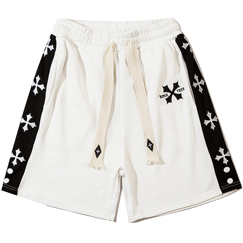SheHori - Sports Shorts Embroidery Cross SheHori