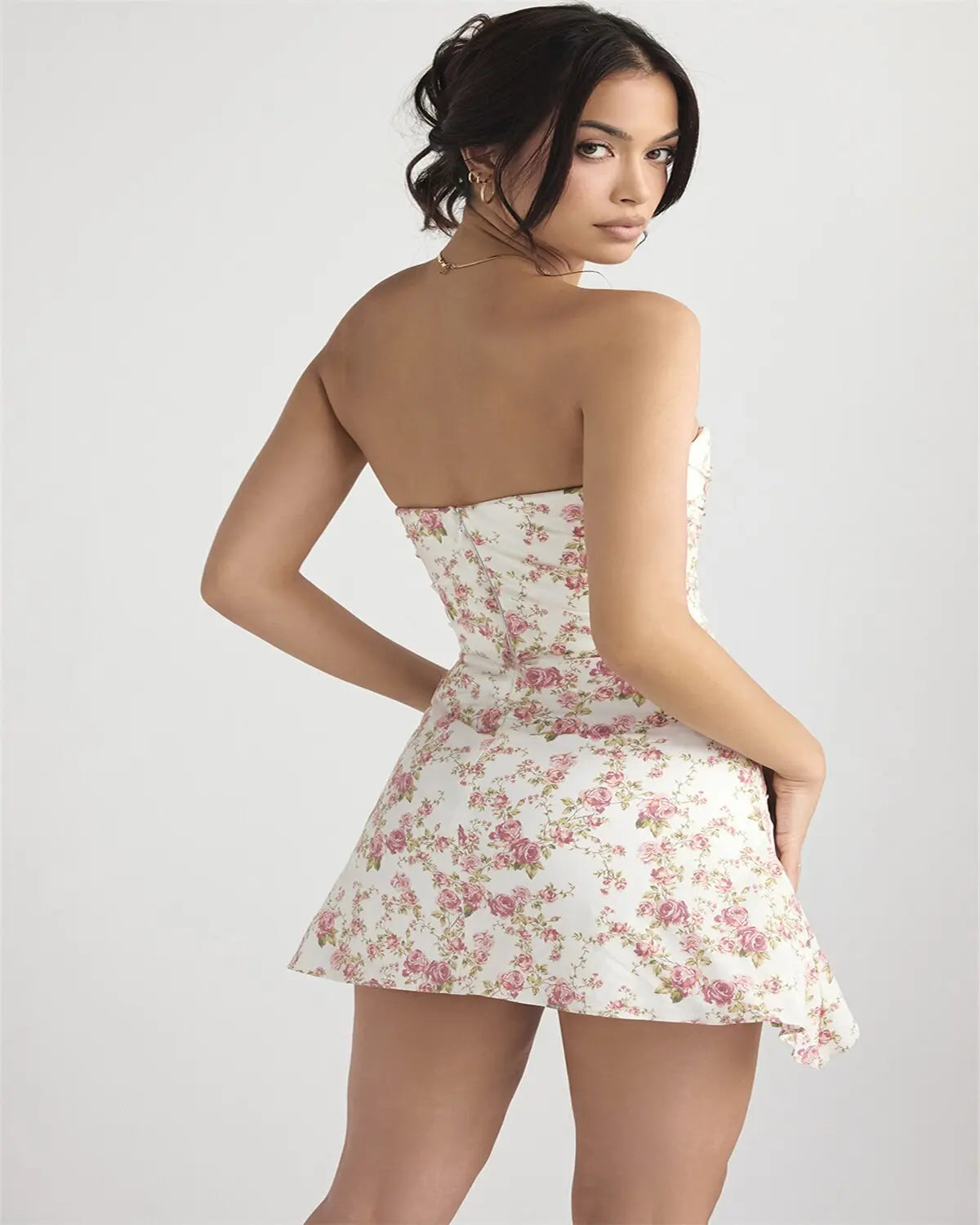 SheHori - Strapless Slim Tutu Mini Dress