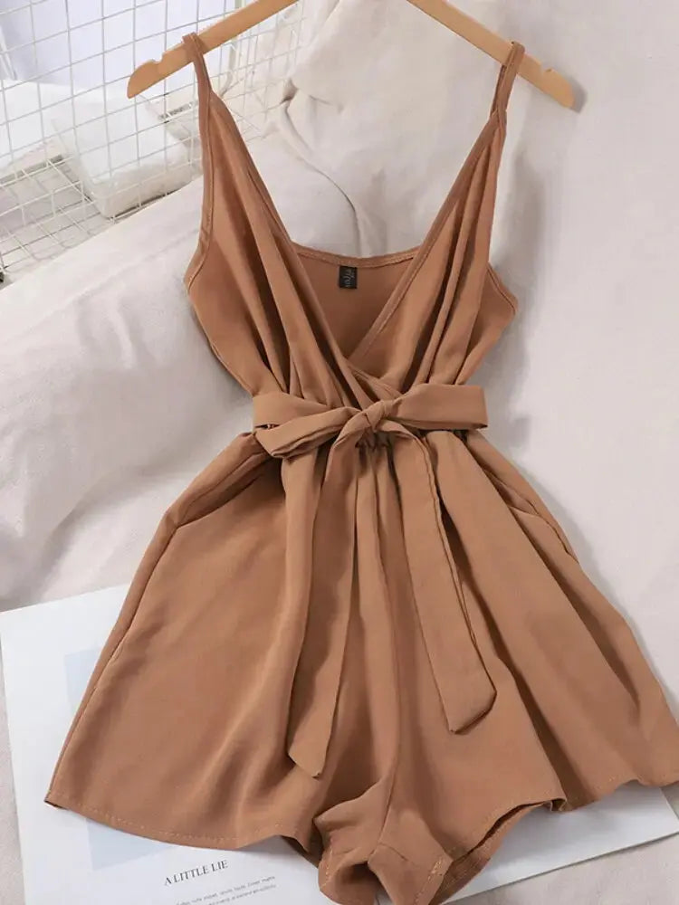 SheHori - Streetwear Bow V Mini Dress