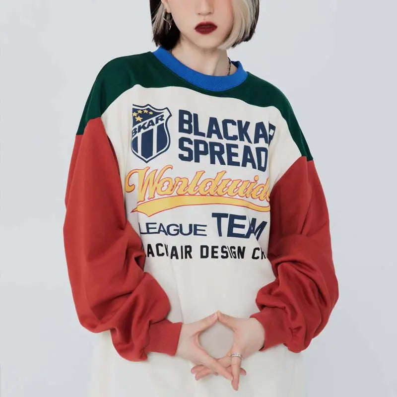 SheHori - Streetwear Sweatshirt Color Block SheHori