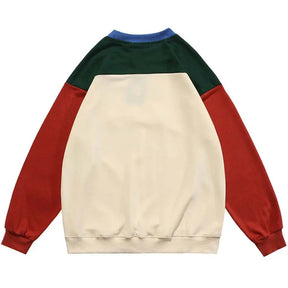 SheHori - Streetwear Sweatshirt Color Block SheHori