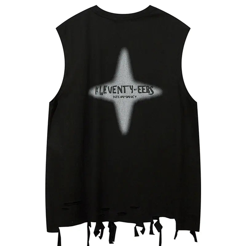 SheHori - Streetwear Vest Metal Cross SheHori