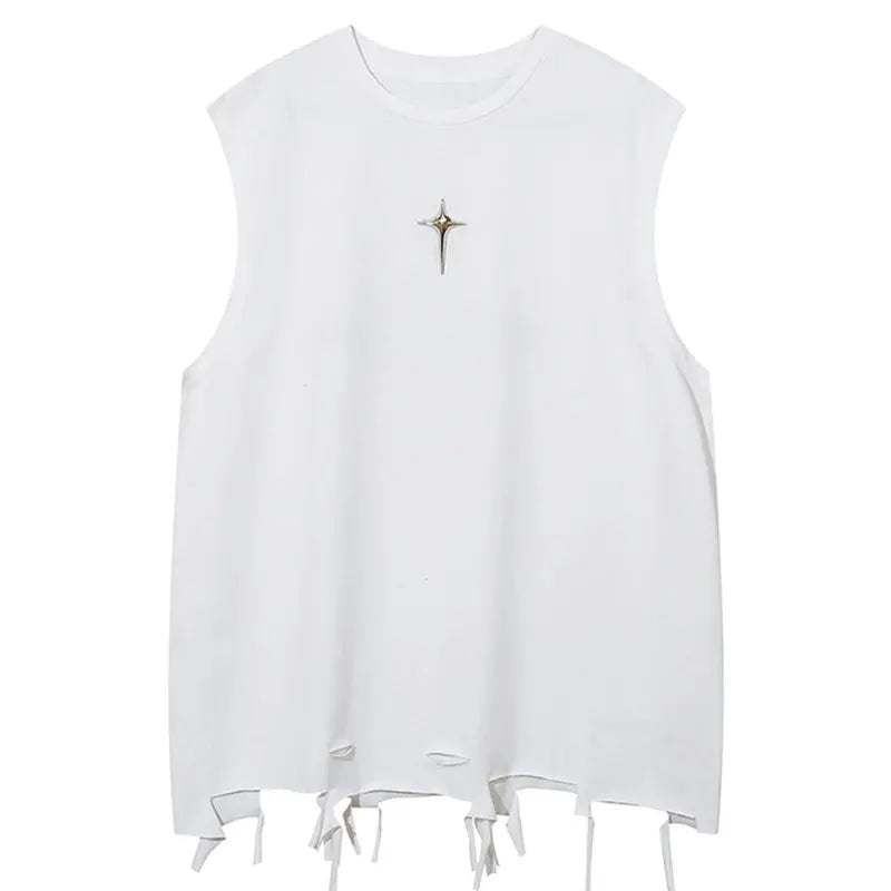 SheHori - Streetwear Vest Metal Cross SheHori