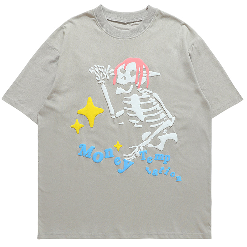 SheHori - Summer T-shirt Skeleton Print SheHori