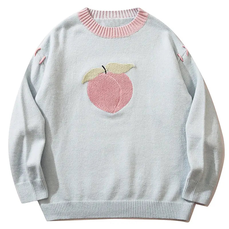 SheHori - Sweet Knitted Sweatshirt Peach SheHori