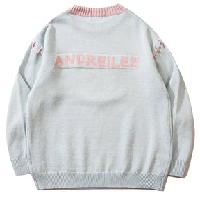 SheHori - Sweet Knitted Sweatshirt Peach SheHori