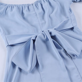 SheHori - Temperament Short Sleeve Maxi Dress SheHori
