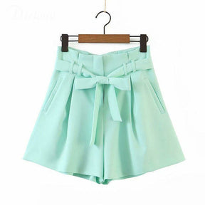 SheHori - Tie Flare Ladies Mint Shorts SheHori