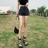 SheHori - Tight Elastic Skinny Mini Shorts SheHori