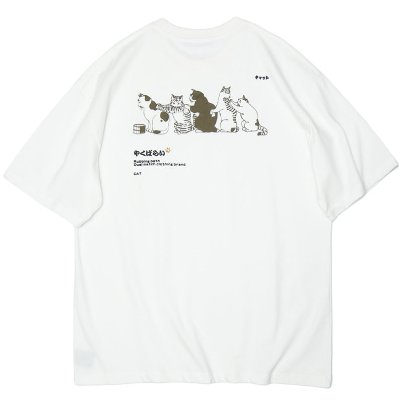 SheHori - Tokyo T-shirt Rubbing Bath Cats SheHori