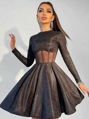 SheHori - Transparent Corset Mini Dress