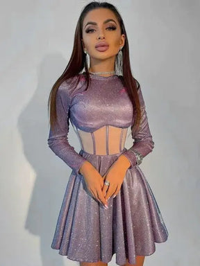 SheHori - Transparent Corset Mini Dress
