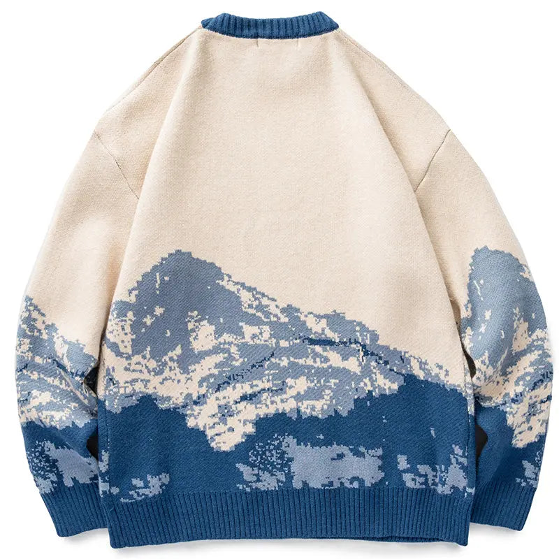 SheHori - Unisex Sweatshirt Snow Mountain Gradient SheHori