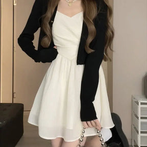 SheHori - Versatile White Slip Mini Dress