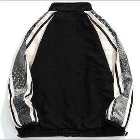SheHori - Vintage Bandana Jacket Stand Collar SheHori