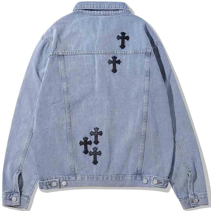 SheHori - Vintage Denim Jacket Cross SheHori