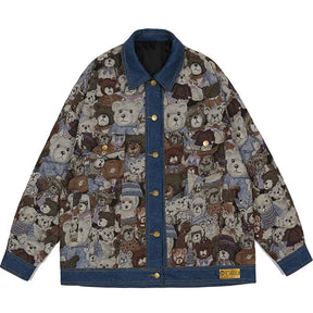 SheHori - Vintage Denim Jacket Full Bear SheHori