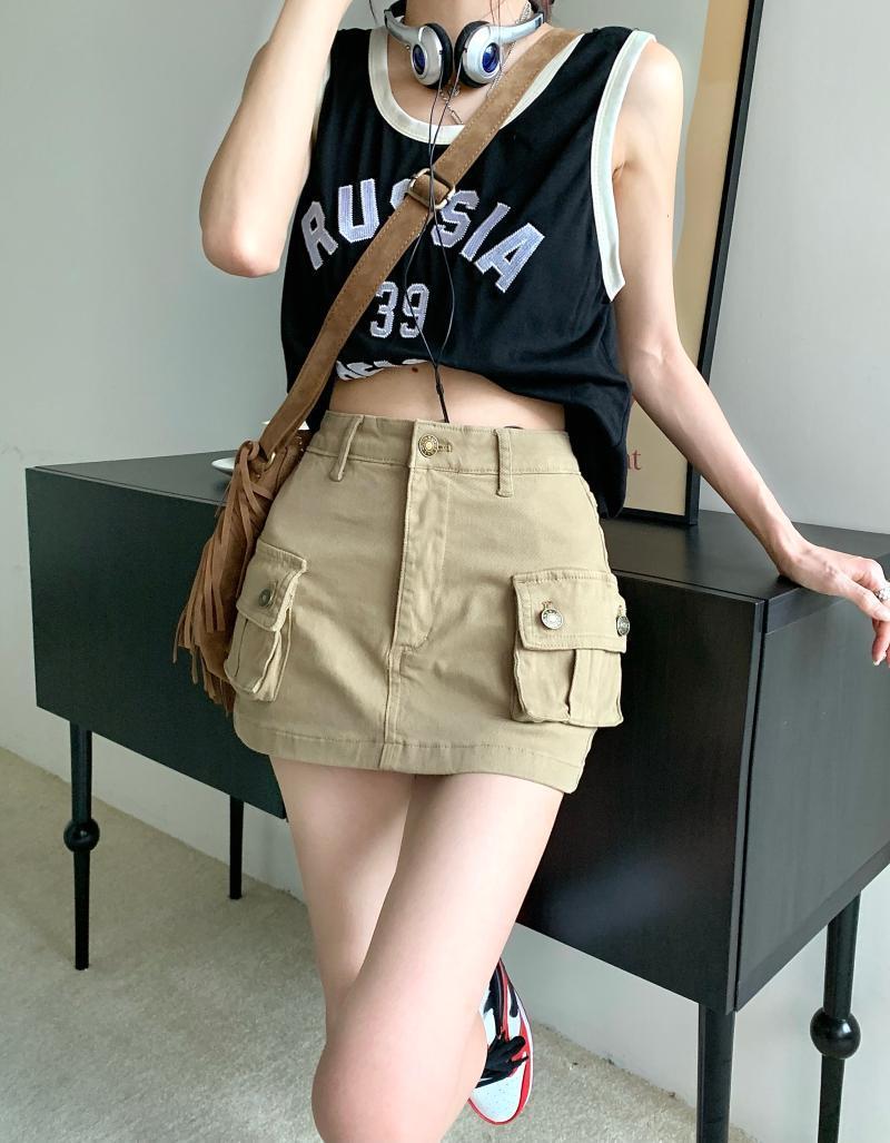 SheHori - Vintage High Waist Mini Skirt SheHori