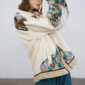 SheHori - Vintage Jacket Embroidery Flowers SheHori
