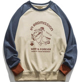 SheHori - Vintage Patchwork Sweatshirt Toucan Print SheHori