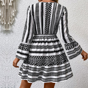 SheHori - Vintage Striped Mini Dress SheHori