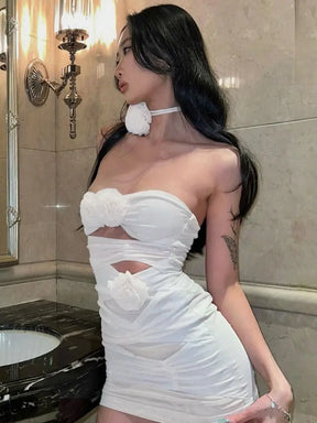 SheHori - White Mini Dress