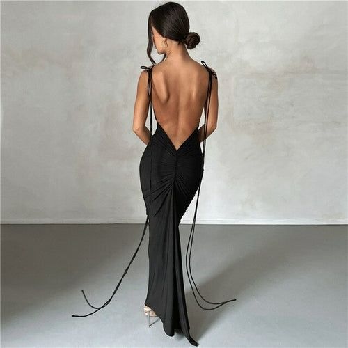 SheHori - Backless Elegant Maxi Dress streetwear fashion, outfit, versatile fashion shehori.com