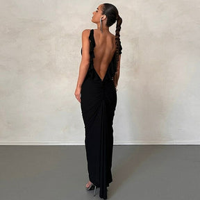 SheHori - Backless Elegant Maxi Dress streetwear fashion, outfit, versatile fashion shehori.com