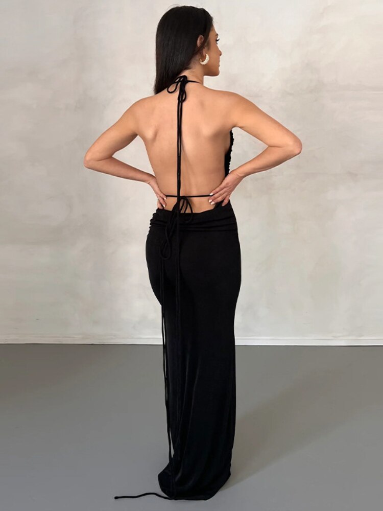SheHori - Backless Long Maxi Dress streetwear fashion, outfit, versatile fashion shehori.com