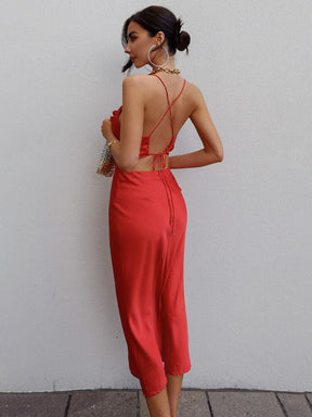 SheHori - Backless Midi Dress streetwear fashion, outfit, versatile fashion shehori.com