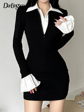 SheHori - Black Flare Sleeves Mini Dress streetwear fashion, outfit, versatile fashion shehori.com