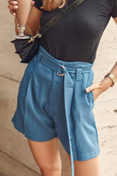 SheHori - Blue Loose Shorts streetwear fashion, outfit, versatile fashion shehori.com