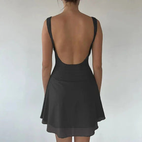 SheHori - Bow Mesh Mini Dress streetwear fashion, outfit, versatile fashion shehori.com