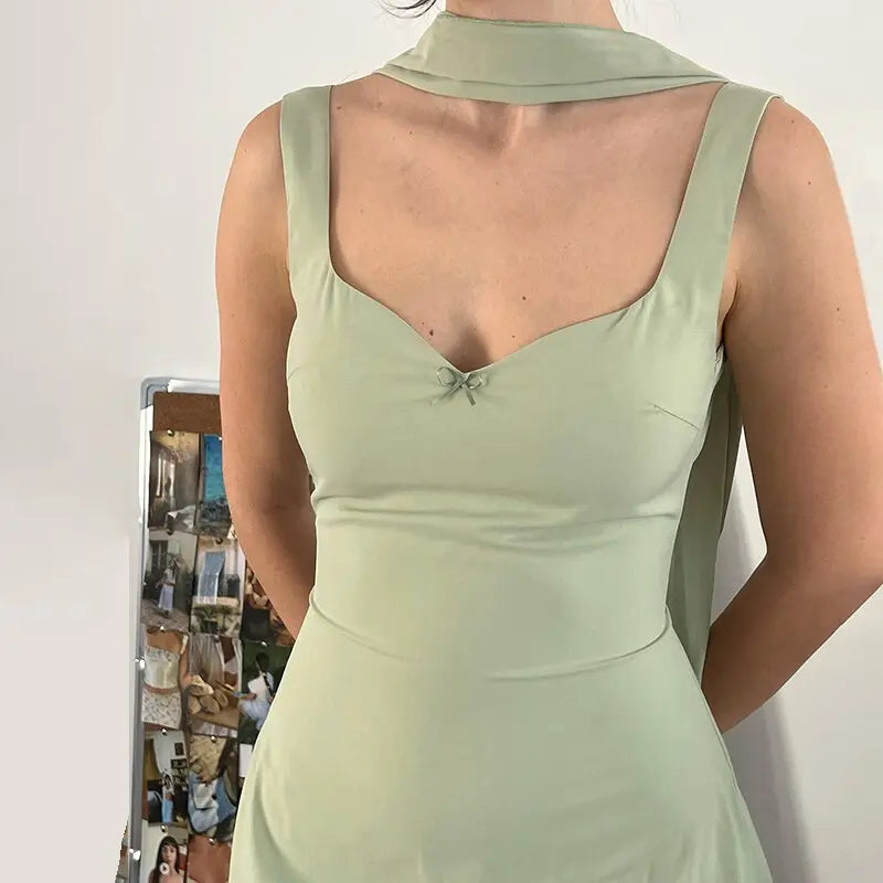 SheHori - Bow Mesh Mini Dress streetwear fashion, outfit, versatile fashion shehori.com