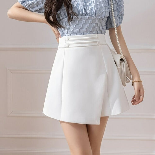 SheHori - Buttons Elegant Shorts streetwear fashion, outfit, versatile fashion shehori.com