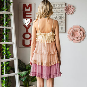 SheHori - Color Matching Sling Mini Dress streetwear fashion, outfit, versatile fashion shehori.com
