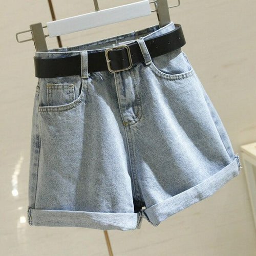 SheHori - Denim Mini Shorts streetwear fashion, outfit, versatile fashion shehori.com