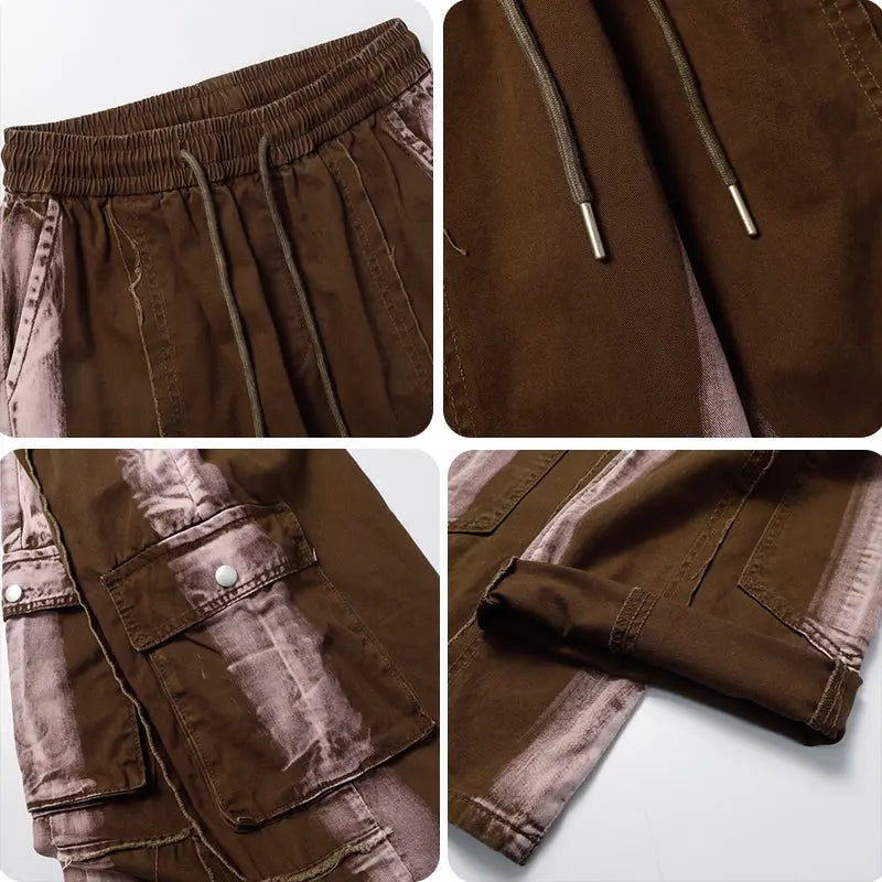 SheHori - Distressed Cargo Jeans Pocket Patch streetwear fashion, outfit, versatile fashion shehori.com