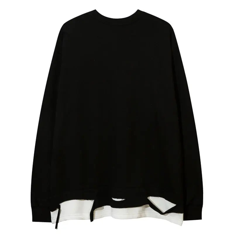 SheHori - Distressed Sweatshirt Gothic Letter streetwear fashion, outfit, versatile fashion shehori.com