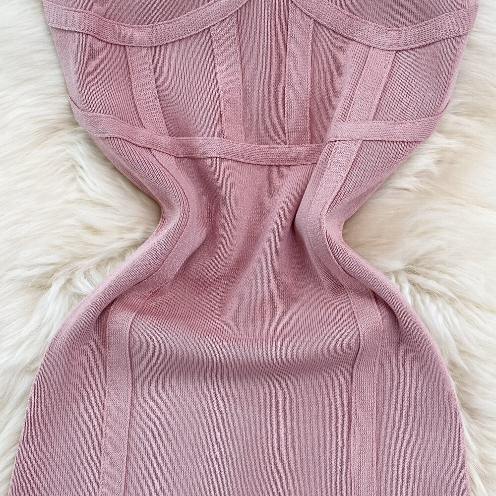 SheHori - Elastic Slim Bodycon Knit Midi Dress streetwear fashion, outfit, versatile fashion shehori.com