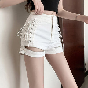 SheHori - Elasticity Denim Mini Shorts streetwear fashion, outfit, versatile fashion shehori.com