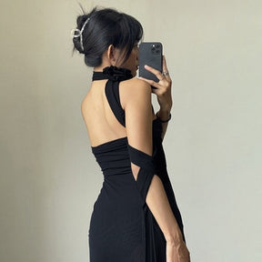 SheHori - Elegant Mesh Midi Dress streetwear fashion, outfit, versatile fashion shehori.com