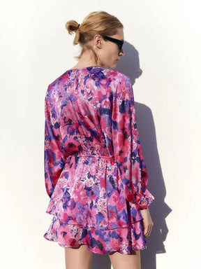 SheHori - Elegant Ruffles Ruched Mini Dress streetwear fashion, outfit, versatile fashion shehori.com