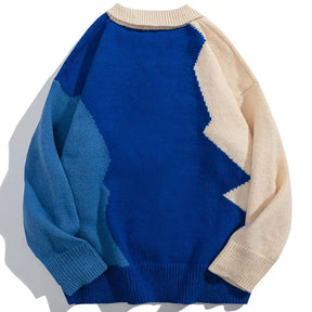 SheHori - Fall Polo Collared Sweatshirt Color Block streetwear fashion, outfit, versatile fashion shehori.com
