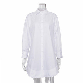 SheHori - Fit White Mini Dress streetwear fashion, outfit, versatile fashion shehori.com