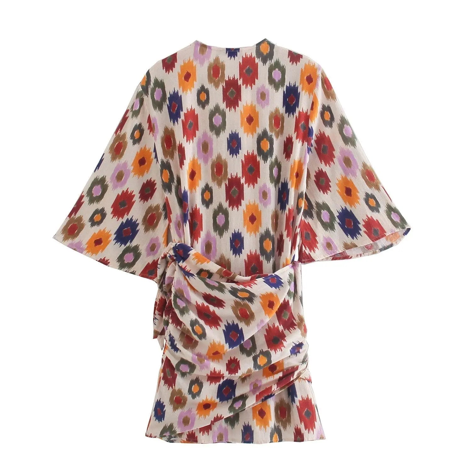 SheHori - Flare Sleeve V Neck Mini Dress streetwear fashion, outfit, versatile fashion shehori.com